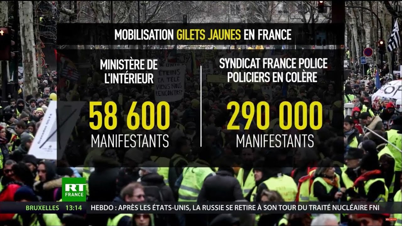 Le Ministère De Lintérieur Baisse Sciemment Le Nombre De Manifestants Gilets Jaunes Vidéo