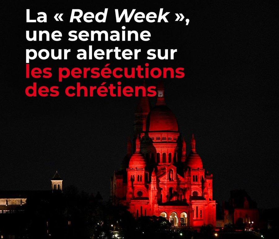 La Semaine Rouge s’achève : une initiative pour rendre hommage aux chrétiens persécutés